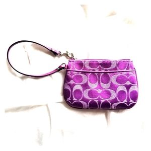 Purple Coach Wristlet 💜